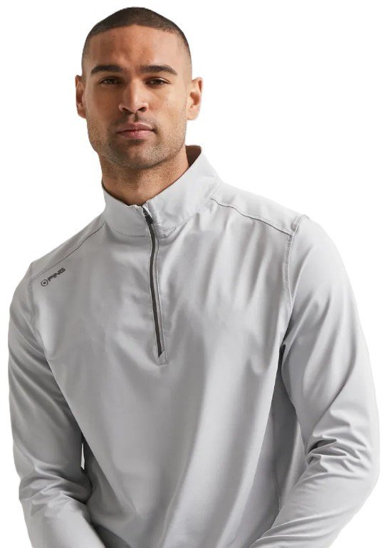 PING Latham Half Zip maglia uomo, pearl grey