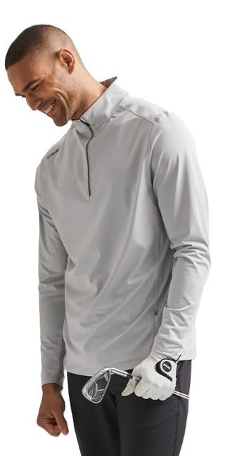 PING Latham Half Zip maglia uomo, pearl grey
