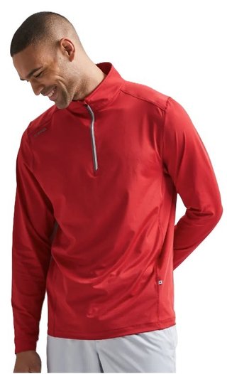 PING Latham Half Zip midlayer da uomo, rich red