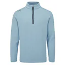 PING Ramsey half zip ribbed fleece pullover da uomo, sky blue marl