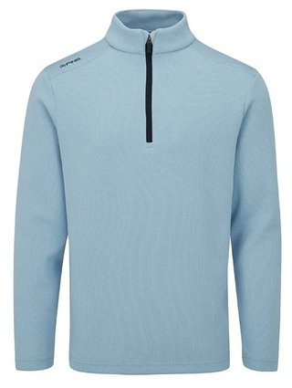 PING Ramsey half zip ribbed fleece pullover da uomo, sky blue marl