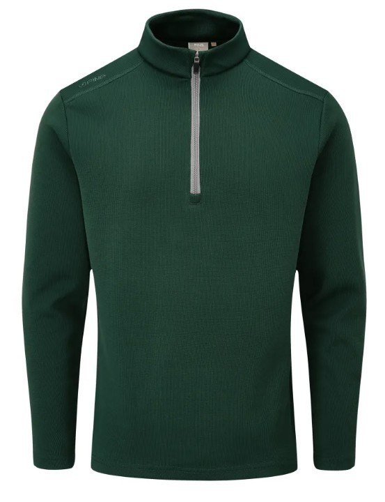 PING Ramsey half zip ribbed fleece pullover da uomo, pine