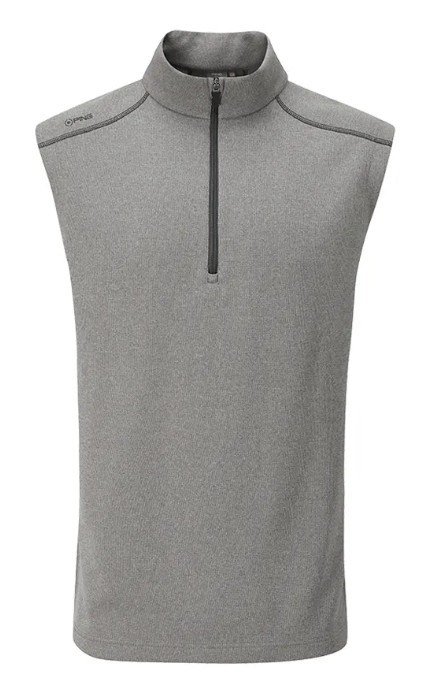 PING Ramsey gilet in pile a coste da uomo, ash marl
