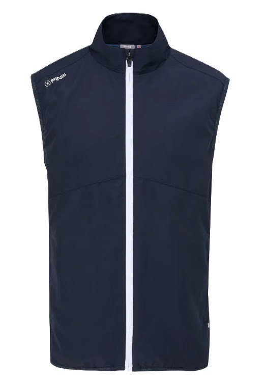 PING Ashbourne gilet in pile da uomo, blu navy/stormcloud