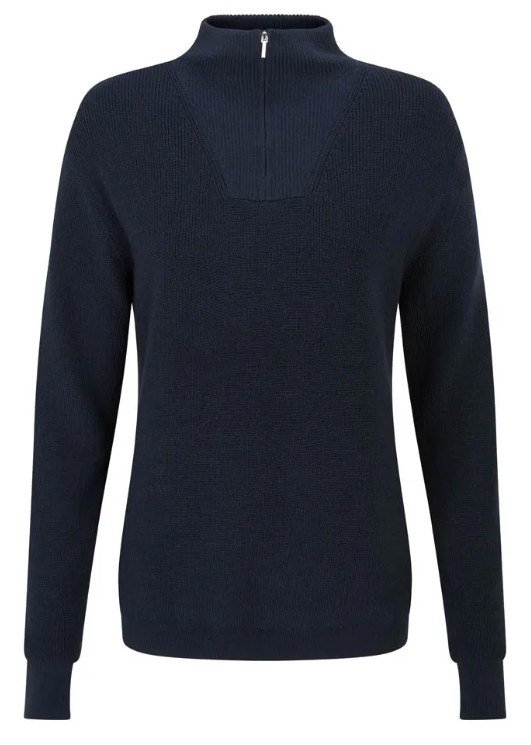 PING Kaylah Half Zip Lined maglione da donna, blu navy