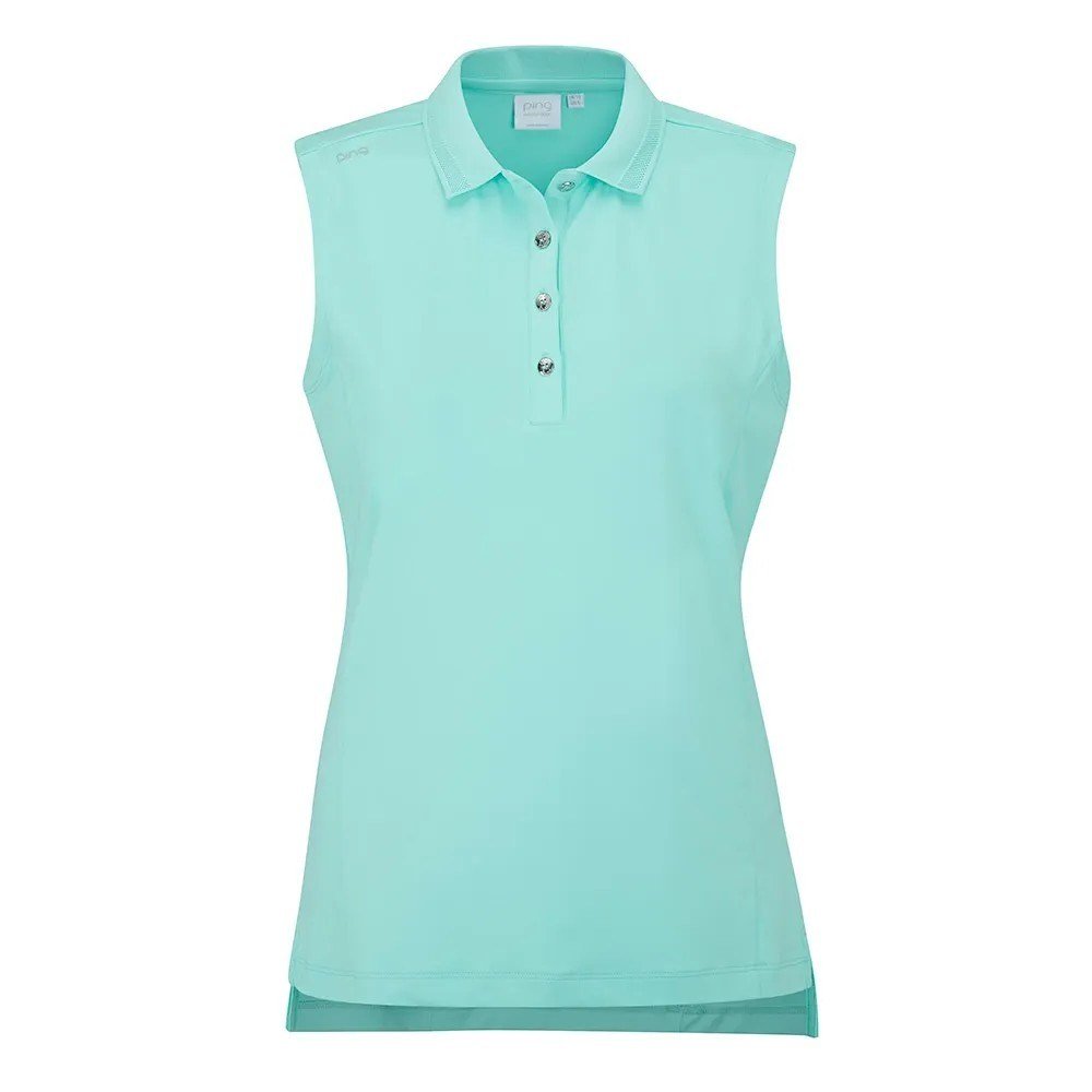 PING Solene Sleeveless polo da donna, aruba blue