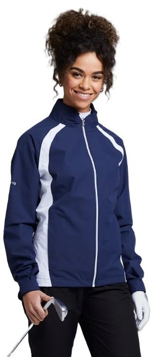 PING Freda giacca impermeabile da donna, oxford blue/bianco
