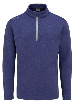 PING Ramsey half zip ribbed fleece pullover da uomo, twilight marl
