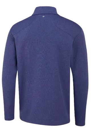 PING Ramsey half zip ribbed fleece pullover da uomo, twilight marl