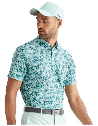 PING Diego polo da uomo, misty green multi