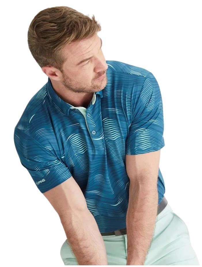 PING Optic Groove polo uomo, forest multi