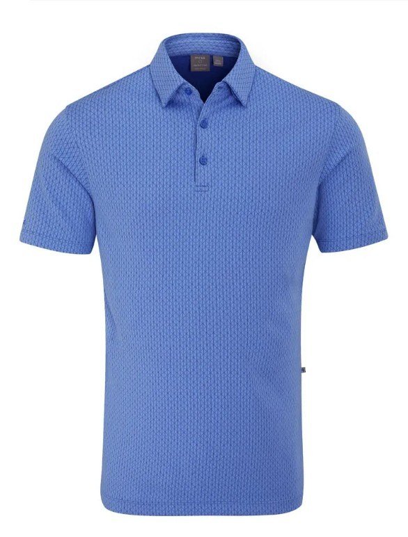 PING Hershel polo da uomo, cornflower blue multi