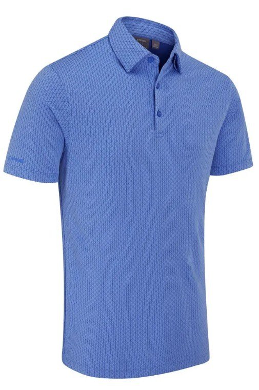 PING Hershel polo da uomo, cornflower blue multi