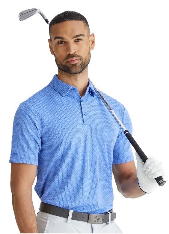 PING Hershel polo da uomo, cornflower blue multi