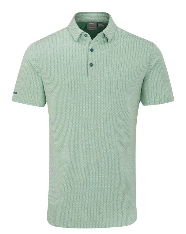 PING Hershel polo da uomo, misty green multi