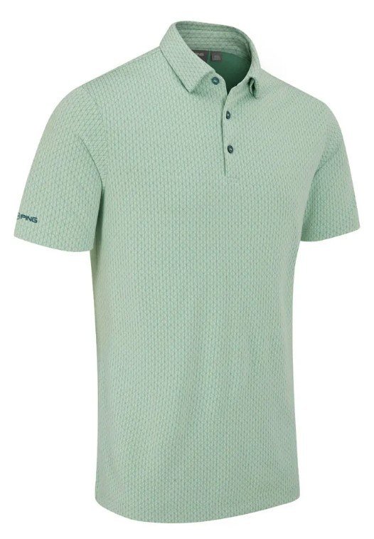PING Hershel polo da uomo, misty green multi