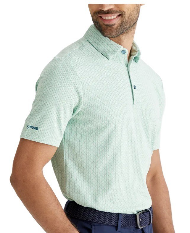PING Hershel polo da uomo, misty green multi