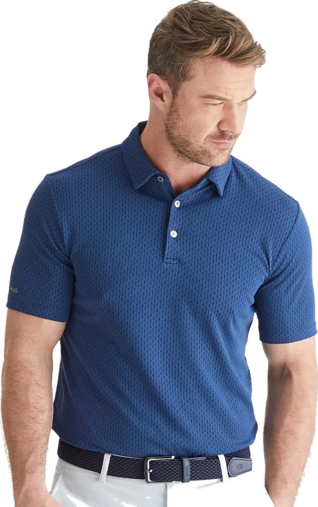 PING Hershel polo uomo, oxford blue multi