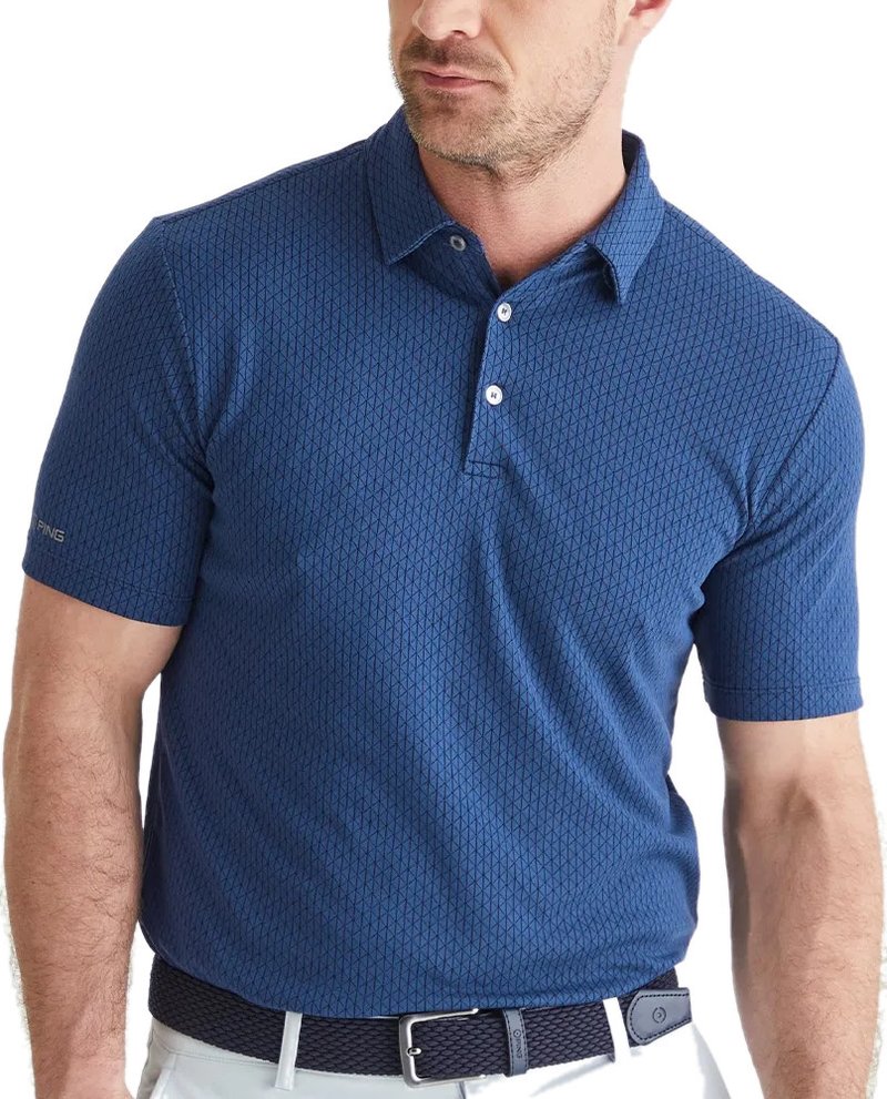 PING Hershel polo uomo, oxford blue multi