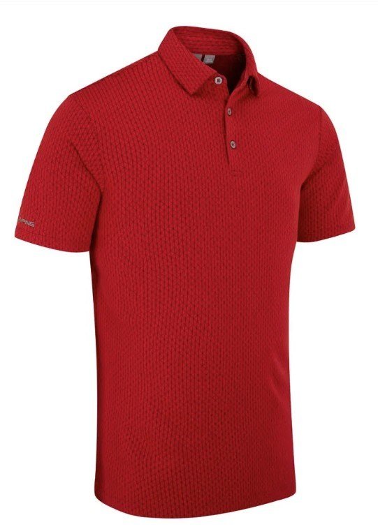 PING Hershel polo uomo, rich red multi