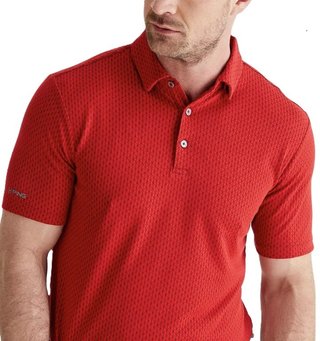 PING Hershel polo uomo, rich red multi