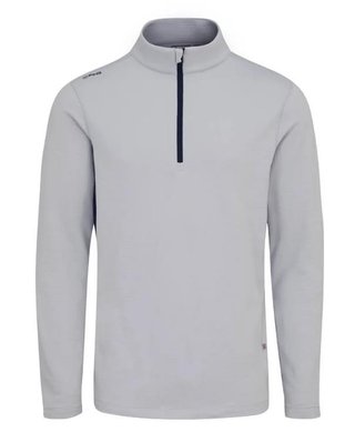 PING Rhodri Half Zip Fleece felpa uomo, silver/navy