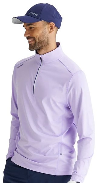 PING Latham Half Zip maglia uomo, purple ash