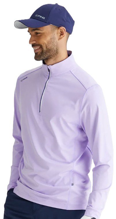 PING Latham Half Zip maglia uomo, purple ash