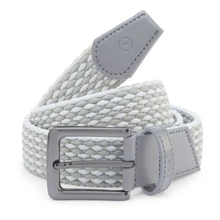 PING Stretch Webbing mens belt, grigio/bianco