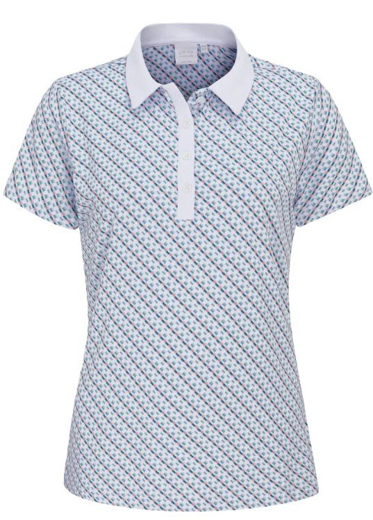 PING Bethany polo da donna, neotheric/bianco