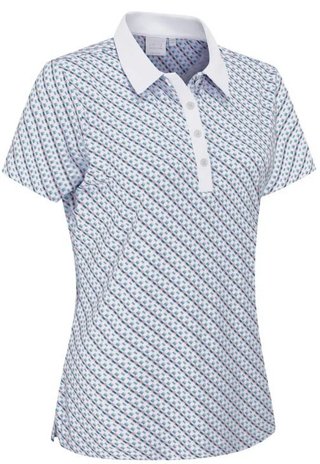 PING Bethany polo da donna, neotheric/bianco