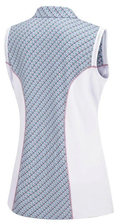 PING Colleen Sleeveless polo da donna, neoteric/bianco