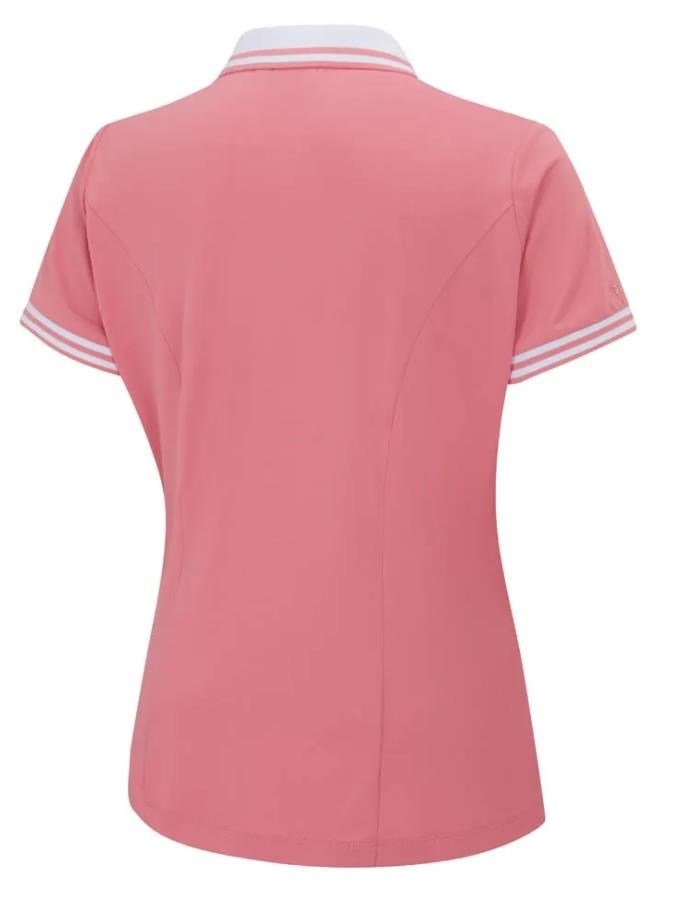 PING Ali polo donna manica corta, sweet pea/white
