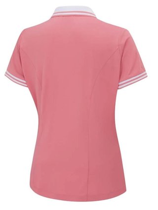 PING Ali polo donna manica corta, sweet pea/white