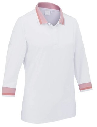 PING Lindsey polo da donna, bianco/sweet pea