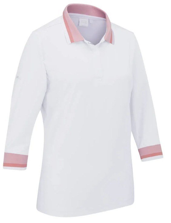 PING Lindsey polo da donna, bianco/sweet pea