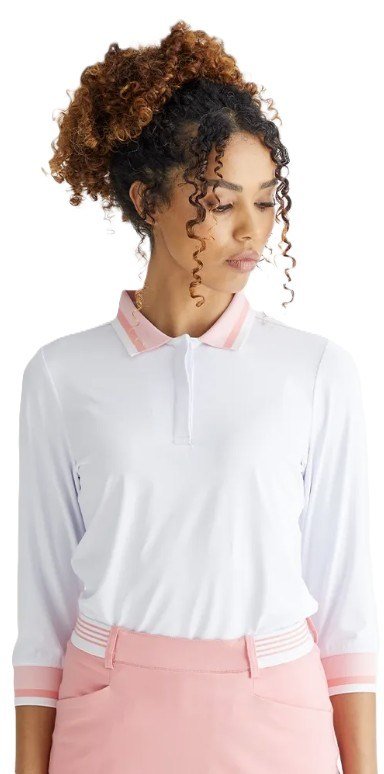 PING Lindsey polo da donna, bianco/sweet pea
