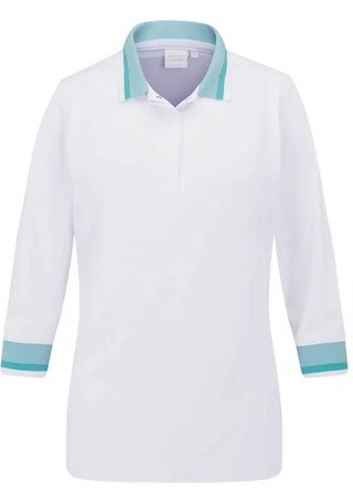 PING Lindsey polo da donna, bianco/acqua brillante
