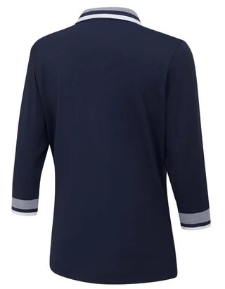 PING Lindsey polo da donna, blu navy/bianco