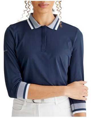 PING Lindsey polo da donna, blu navy/bianco