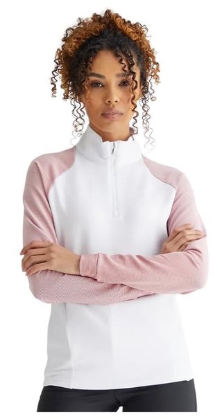 PING Tembi felpa donna, bianco/sweet pea