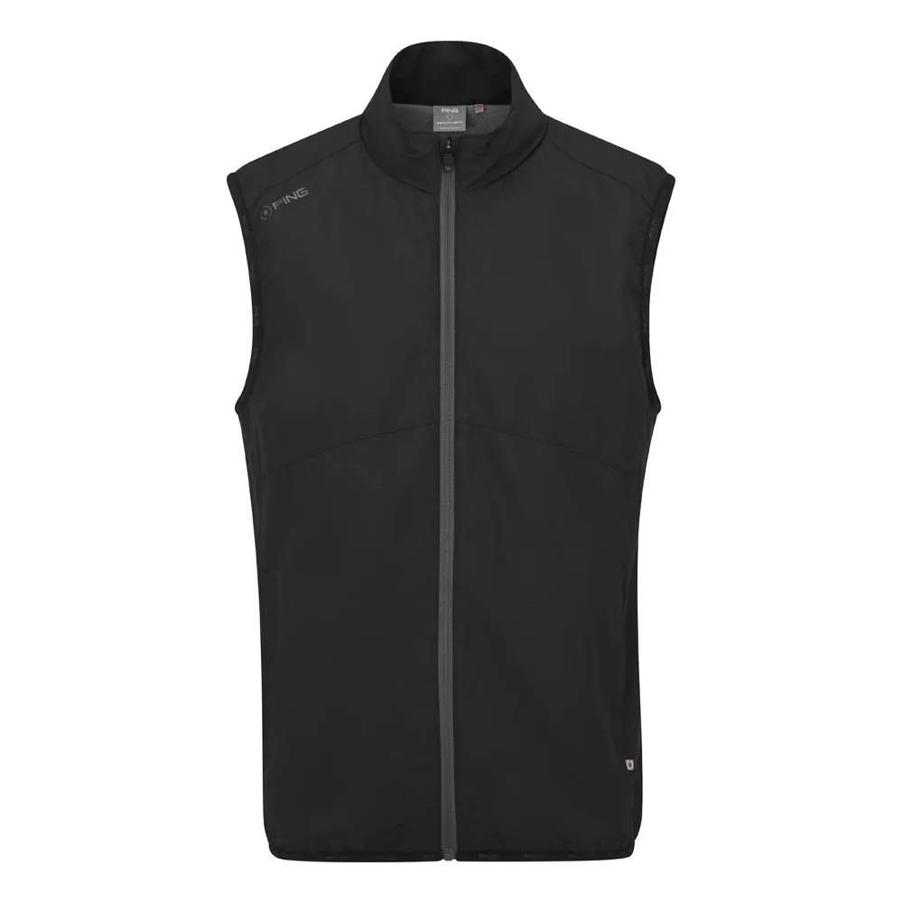PING Ashbourne gilet in pile da uomo, nero/asfalto