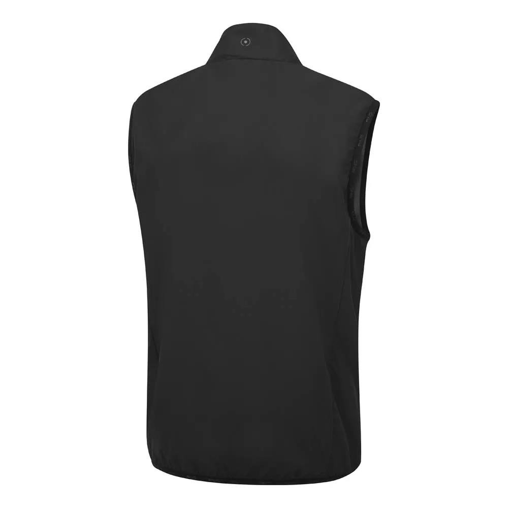 PING Ashbourne gilet in pile da uomo, nero/asfalto