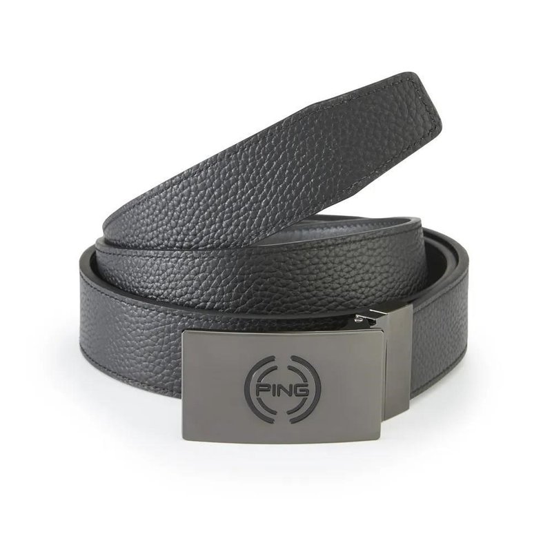 PING Stamp Reversible cintura da uomo, nero/asfalto