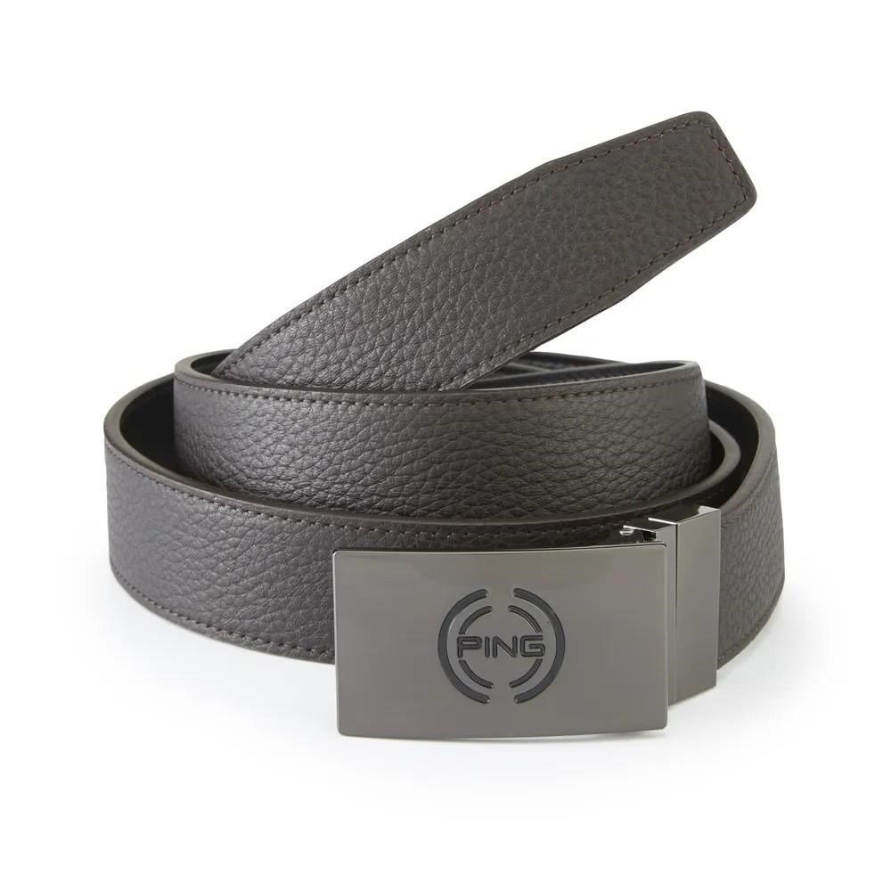 PING Stamp Reversible cintura da uomo, marrone/nero