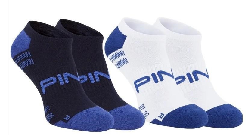 PING No-Show calzini da uomo (2 paia), blu navy/bianco multi, EU 41-46 (UK 7-11)