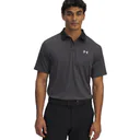 Under Armour T2G Printed polo da uomo, nero/halo gray
