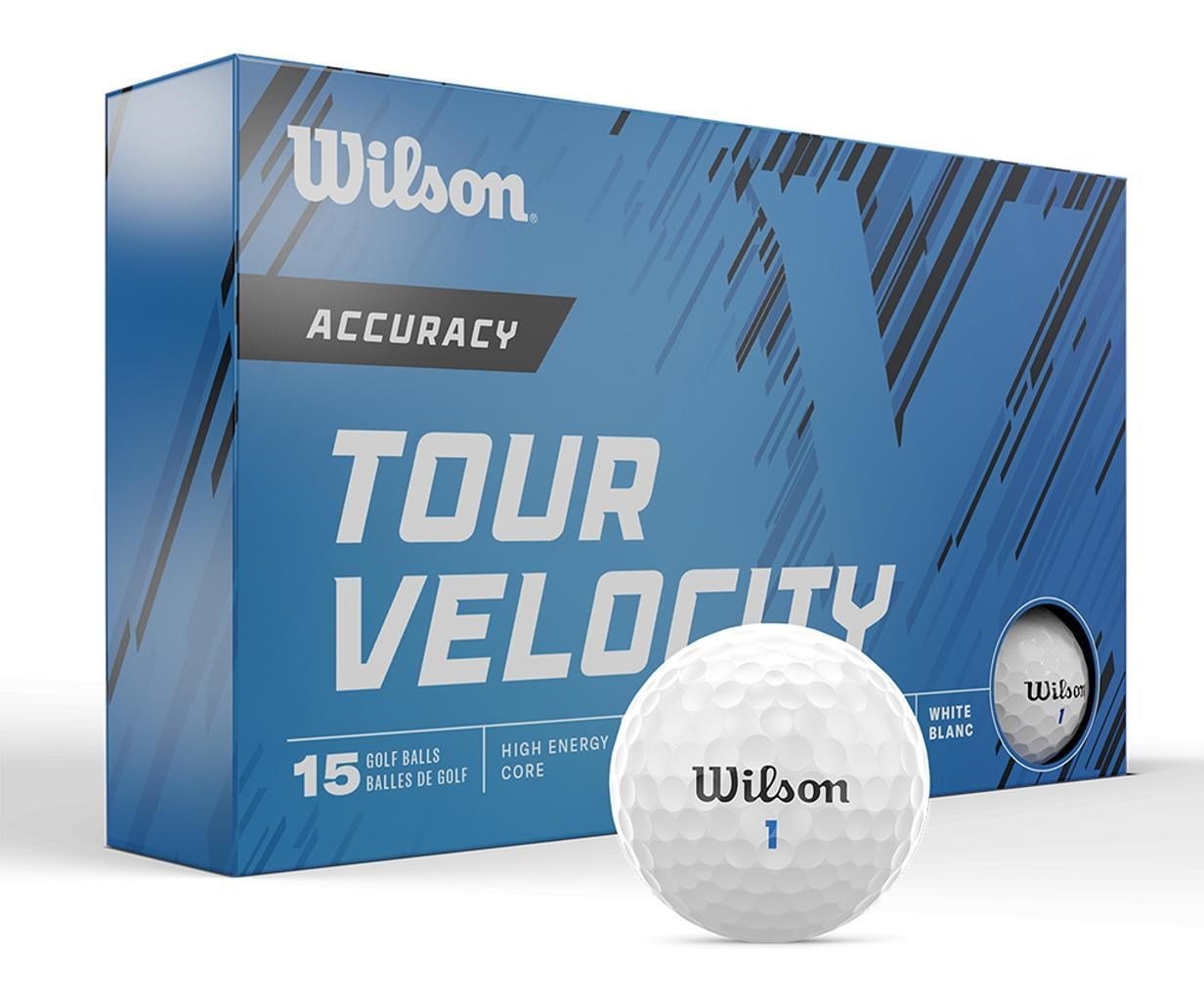 Wilson Tour Velocity Accuracy palline da golf 2025 (15 palline)