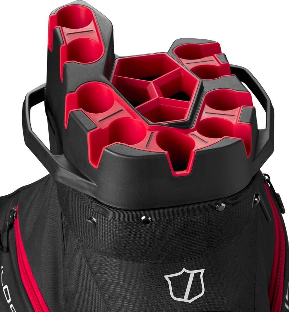 Wilson I Lock cart bag, nero/rosso