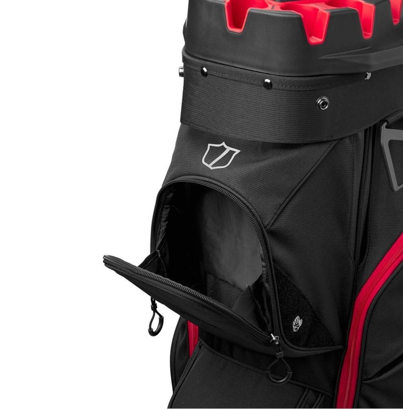Wilson I Lock cart bag, nero/rosso